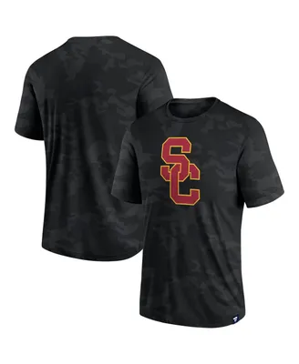 Men's Fanatics Black Usc Trojans Camo Logo T-shirt