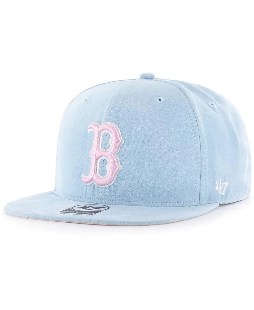 Men's '47 Brand Light Blue Boston Red Sox Ultra Suede Captain Snapback Hat