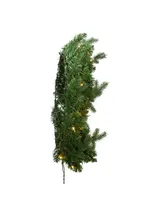 Kurt Adler 24" Pre-Lit Clear Jackson Pine Wreath