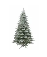 Kurt Adler 7.5' Pre-Lit Warm Led Snow Pine Tree