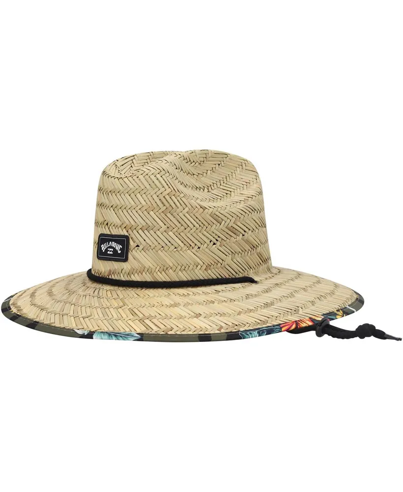 Men's Billabong Natural Tides Print Olive Straw Hat