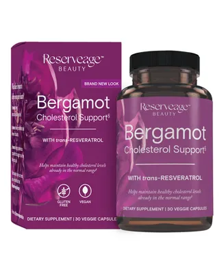 Reserveage Bergamot Cholesterol Support, Antioxidant Supplement for Support, 30 Capsules (30 Servings)