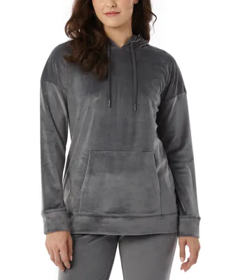 32 Degrees Women's Velour Pouch-Pocket Pullover Hoodie