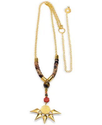 Nectar Nectar New York 18k Gold-Plated Rhys Statement Necklace, 24" + 10" extender