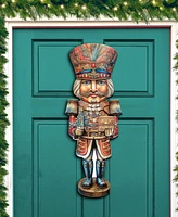 Designocracy Regal Nutcracker Prince Christmas Door Decor Wooden Wall Decor G. DeBrekht