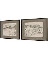 Sepia Scenes I Framed Art, Set of 2