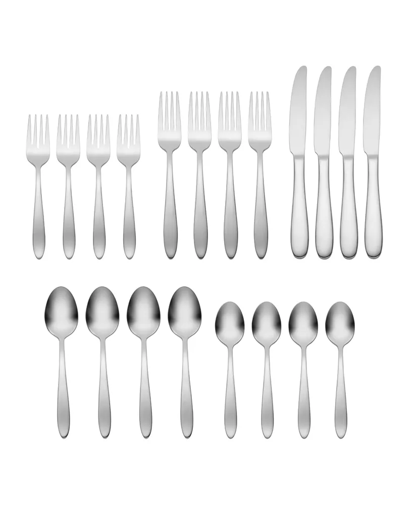 Oneida Mooncrest Satin 20 Piece Everyday Flatware Set