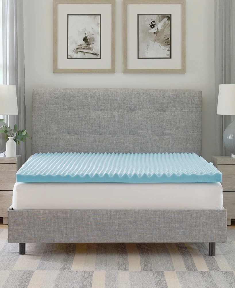 ProSleep 2.5" Gel-Infused Convoluted Memory Foam Mattress Topper