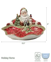 Fitz and Floyd Holiday Home Santa Server, 13.5-in