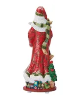 Fitz and Floyd Holiday Home African Santa Musical Figurine, 10.75-in