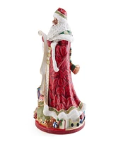 Fitz and Floyd Holiday Home African American Santa Figurine, 18.75-in