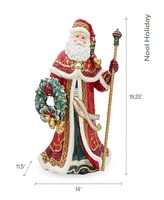 Fitz and Floyd Noel Holiday Grand Santa Figurine, 19.25-in