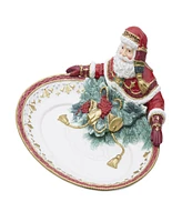 Fitz and Floyd Noel Holiday Santa Server, 12-in x 11.5-in