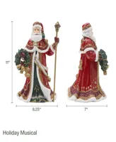 Fitz and Floyd Noel Holiday Musical Santa Figurine, 11-inch