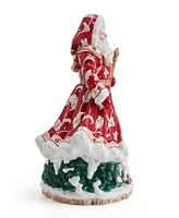 Fitz and Floyd Studio Collection 12.75-Inch Town & Country Santa Figurine, 12.75-inch