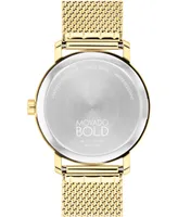 Movado Men's Bold Evolution 2.0 Swiss Quartz Ionic Plated Light Gold-Tone 2 Steel Watch 40mm