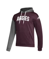 Men's adidas Maroon Texas A&M Aggies Block Stadium Pullover Hoodie