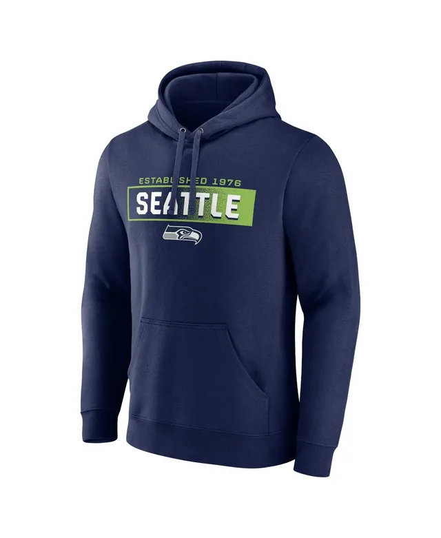 Men's Fanatics Branded College Navy Seattle Seahawks Tiebreaker Pullover  Hoodie