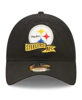 Big Boys and Girls New Era Black Pittsburgh Steelers 2022 Sideline Adjustable 9TWENTY Hat