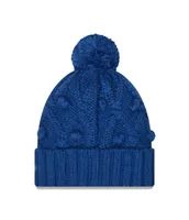 Women's New Era Royal Indianapolis Colts Toasty Cuffed Knit Hat with Pom