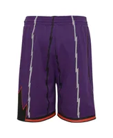 Big Boys Mitchell & Ness Purple Toronto Raptors Hardwood Classics Swingman Shorts