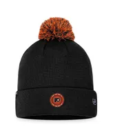 Men's Fanatics Black Philadelphia Flyers 2023 Nhl Draft Cuffed Knit Hat with Pom