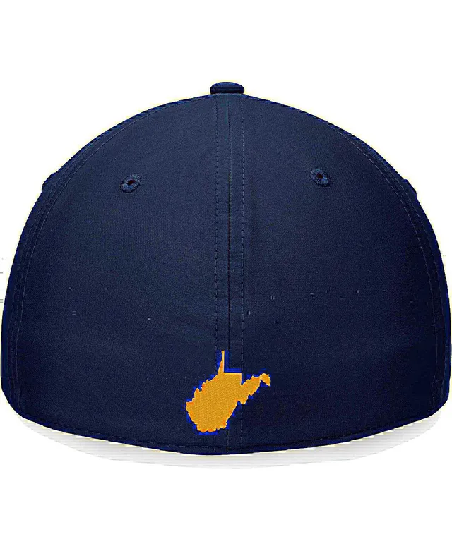 Men's Top of The World Navy West Virginia Mountaineers Terry Adjustable Visor