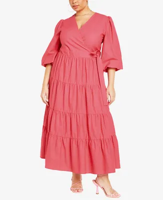 City Chic Plus English Rose Dress