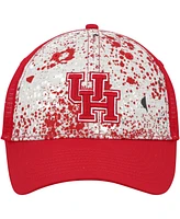 Men's Colosseum Gray, Red Houston Cougars Love Fern Trucker Snapback Hat
