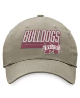 Men's Top of the World Khaki Mississippi State Bulldogs Slice Adjustable Hat