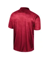 Men's Colosseum Crimson Washington State Cougars Honeycomb Raglan Polo Shirt