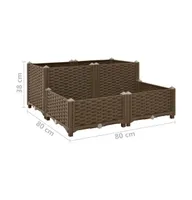 vidaXL Raised Bed 31.5"x31.5"x15" Polypropylene