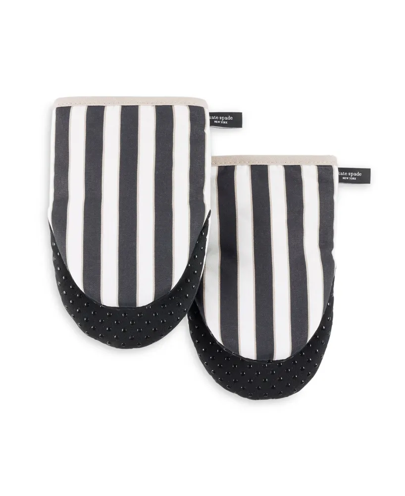 kate spade new york Botanical Stripe Mini Oven Mitt 2-Pack Set, 5.5" x 8"