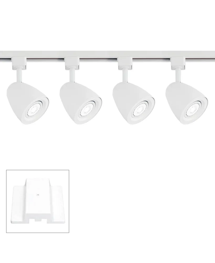 Pro Track Ian 4-Head Led Ceiling Track Light Fixture Kit with Floating Canopy Spot