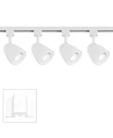 Pro Track Ian 4-Head Led Ceiling Track Light Fixture Kit with Floating Canopy Spot