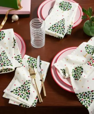 Kate Spade New York Holiday Confetti Table Linens Collection