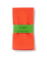 kate spade new york Holiday Cheers Cloth Napkins 4-Pack Set, with Metallic Holiday Quotes, 20" x 20"