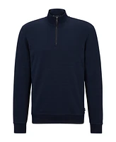 Boss by Hugo Men's Jacquard Zip-Neck Sweatshirt