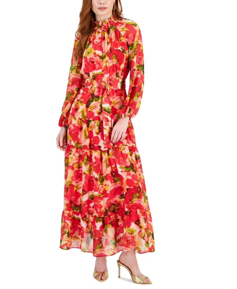 Taylor Petite Floral-Print Maxi Dress