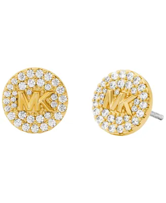 Michael Kors Silver-Tone or Gold-Tone Brass Stud Earrings - Silver