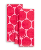 kate spade new york Joy Dot Kitchen Towels 2 Pack Set, 17" x 28"