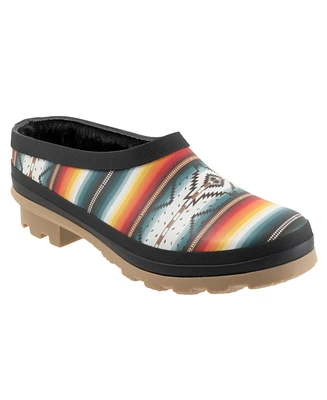 Pendleton Women's Saltillo Sunset Fur Clogs