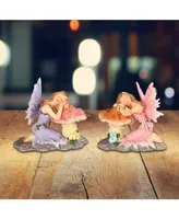 Fc Design 2-pc Fairy Sleeping on Mushroom 3H Fantasy Decoration Figurine Set  Home Decor Perfect Gift for House Warming, Holidays and Birthdays