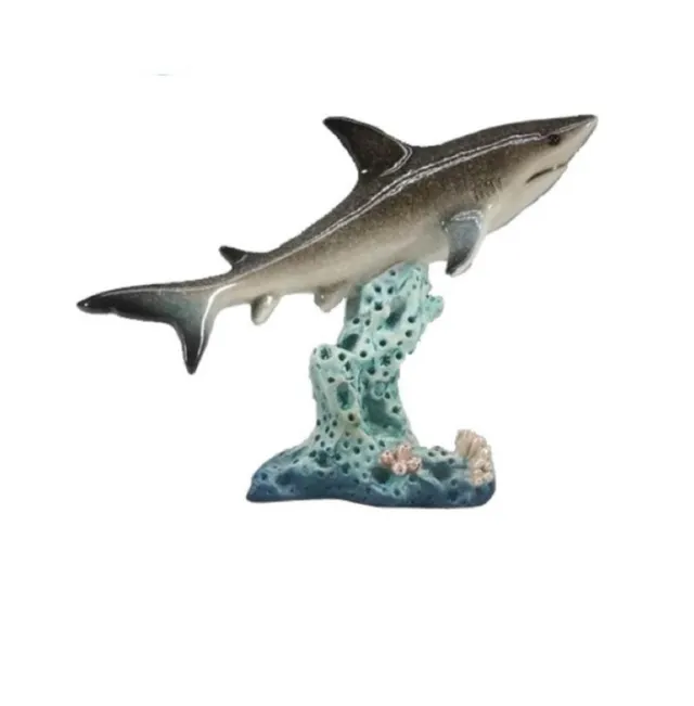 FC Design 7H LED Shark with Baby Statue Fantasy Decoration