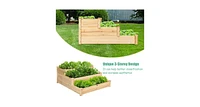 3 Tier Elevated Wooden Vegetable Garden Bed