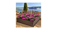 Raised Garden Bed Planter for Flower Vegetables Patio