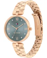 Tommy Hilfiger Women's Quartz Rose Gold-Tone Stainless Steel Watch 34mm