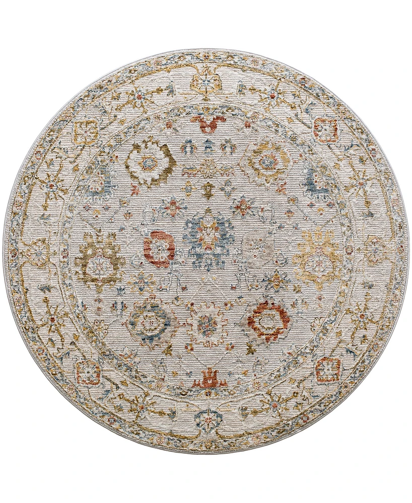 Livabliss Reina Ren-2307 6'7" x 6'7" Round Area Rug