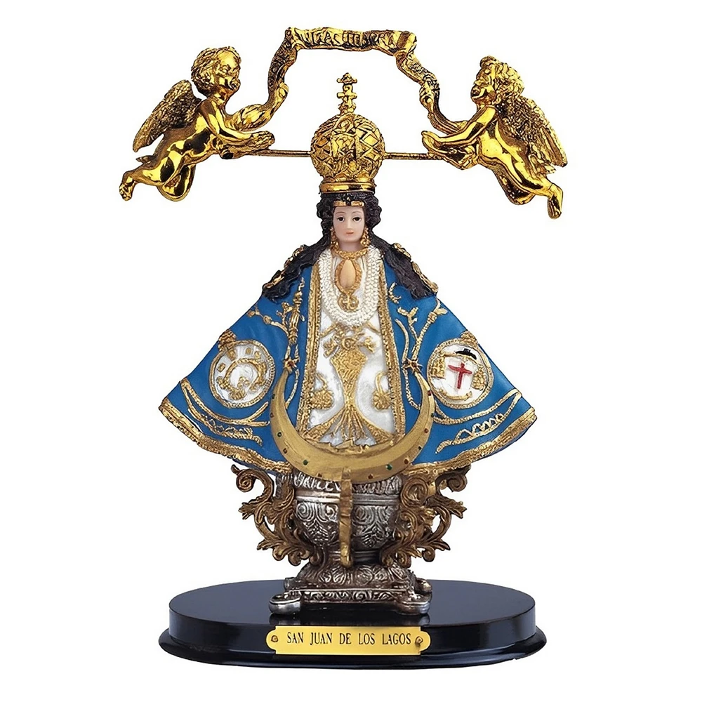 Fc Design 12"H Blue Our Lady of San Juan de Los Lagos Statue Our Lady of Saint John of The Lakes Holy Figurine Religious Decoration Home Decor Perfect