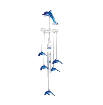 19" Long Dolphin Acrylic Wind Chime Marine Life